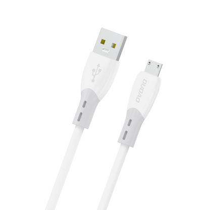Dudao L25SM 3 A USB-A - micro USB cable with soft silicone braid 1 m - white_0