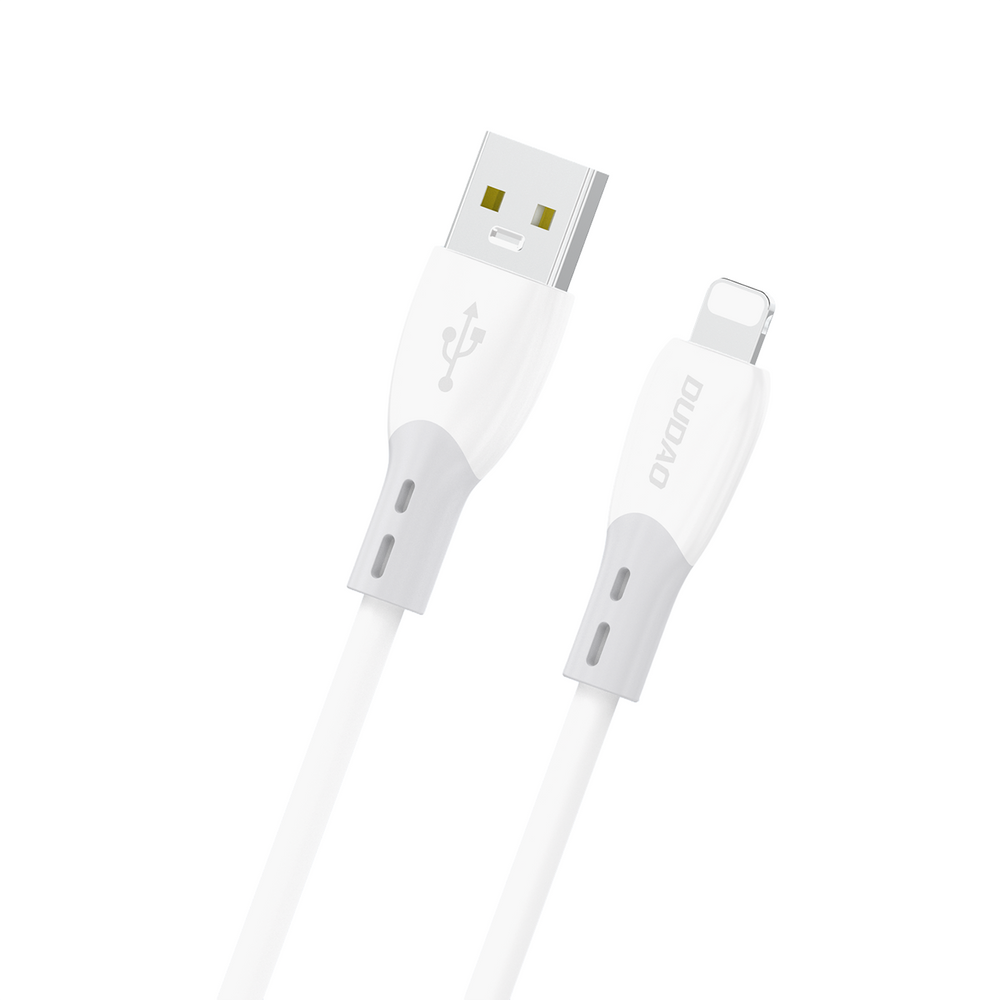 Dudao L25SL 30W USB-A - Lightning Cable with Soft Silicone Braid 1m - White_0