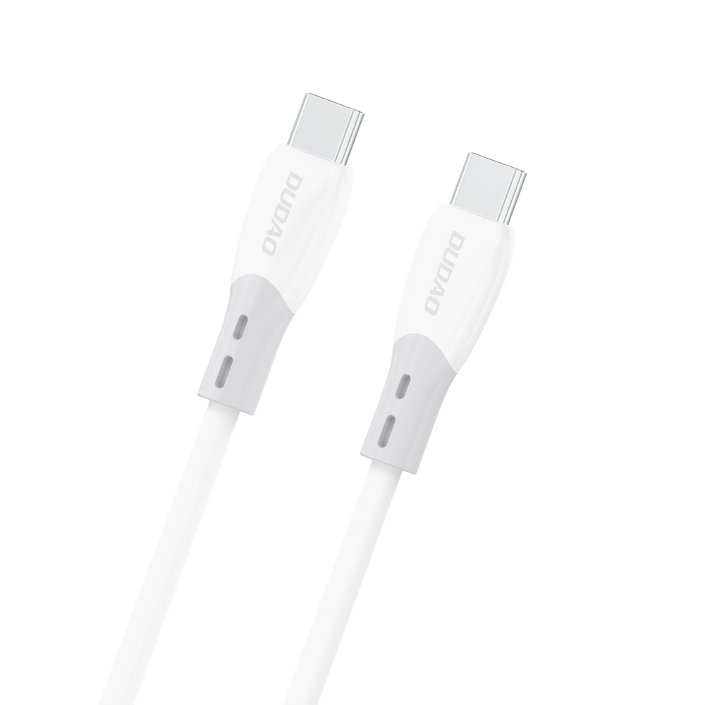 Dudao L25SC 60W USB-C - USB-C Cable with Soft Silicone Braid 1m - White_0