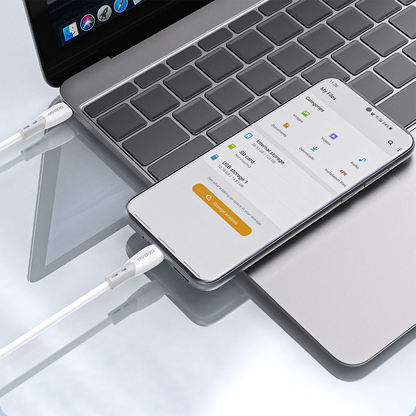 Dudao L25SC 60W USB-C - USB-C Cable with Soft Silicone Braid 1m - White_8