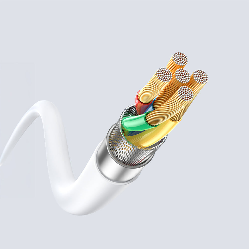 Dudao L25SX 30W USB-C - Lightning Cable with Soft Silicone Braid 1m - White_2