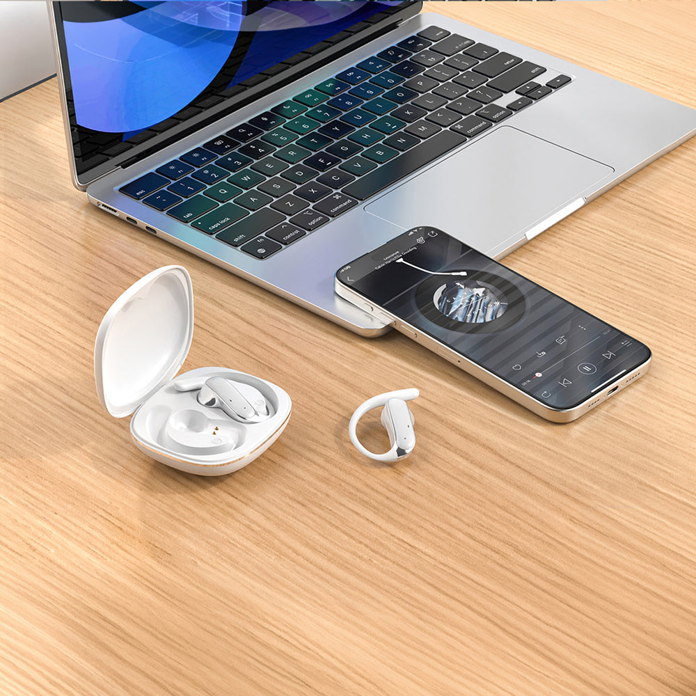 Dudao U17Z Bluetooth 5.3 OWS Headphones with Ear Hooks - White_1