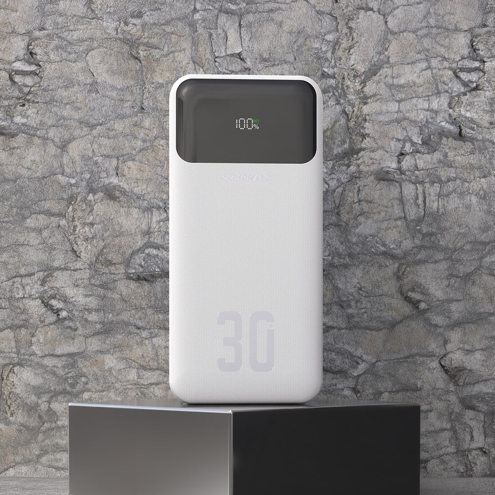 Dudao K15Max 30000mAh PD 22.5W Powerbank with USB-C and Lightning Cables - White_1