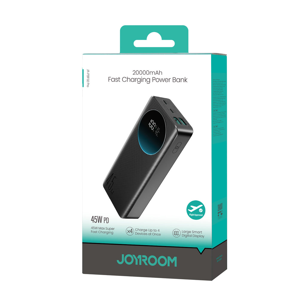 Joyroom JR-PBF02 Pro 20000 mAh 45W Powerbank with Digital Display 2x USB-A 2x USB-C - Black_6