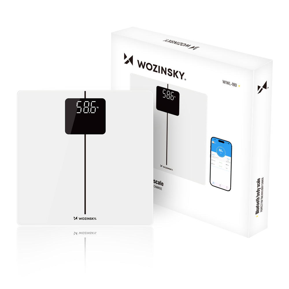 Wozinsky WIWL-180 Smart Bluetooth Bathroom Scale - White_0