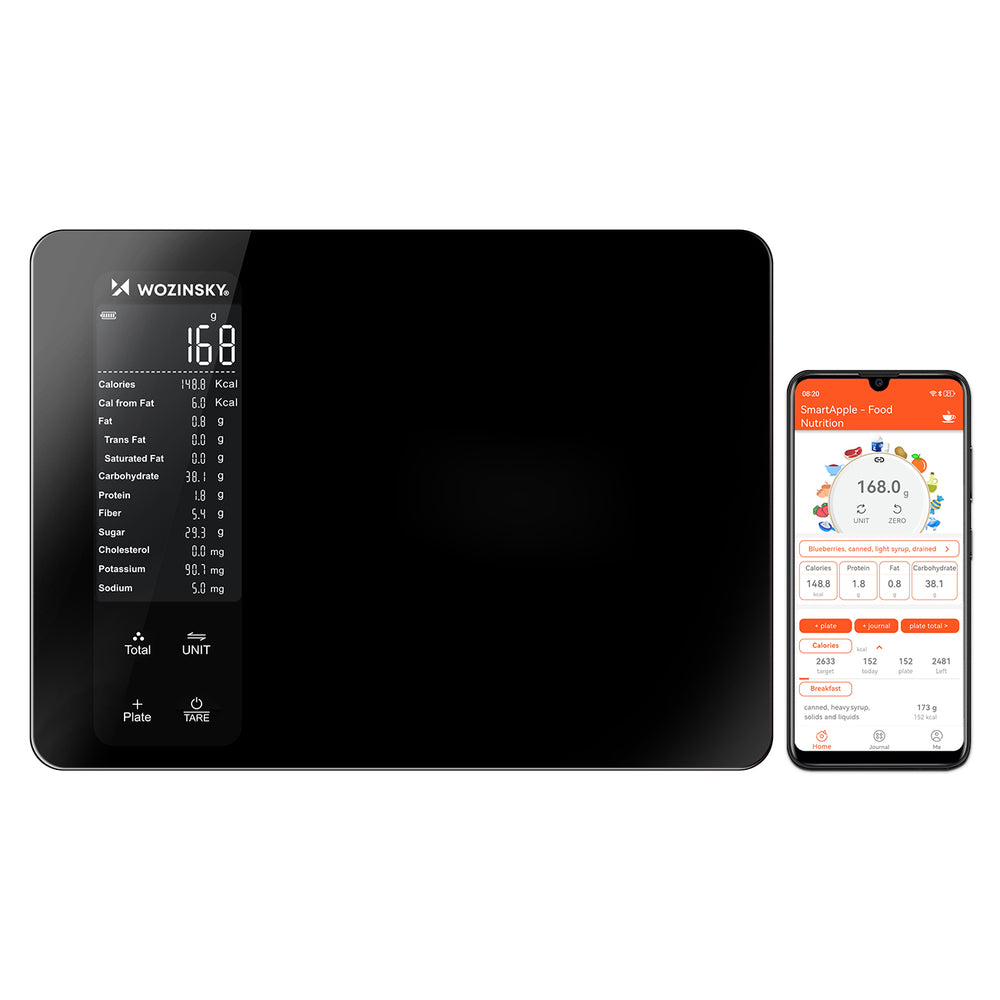Wozinsky WIK-16 Smart Kitchen Scale with Digital Display, Bluetooth App - Black_2