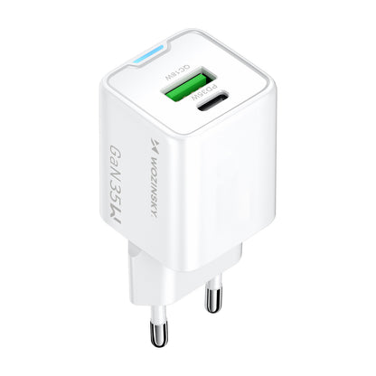 Wozinsky WWC-35W GaN USB-A + USB-C Wall Charger - White_0