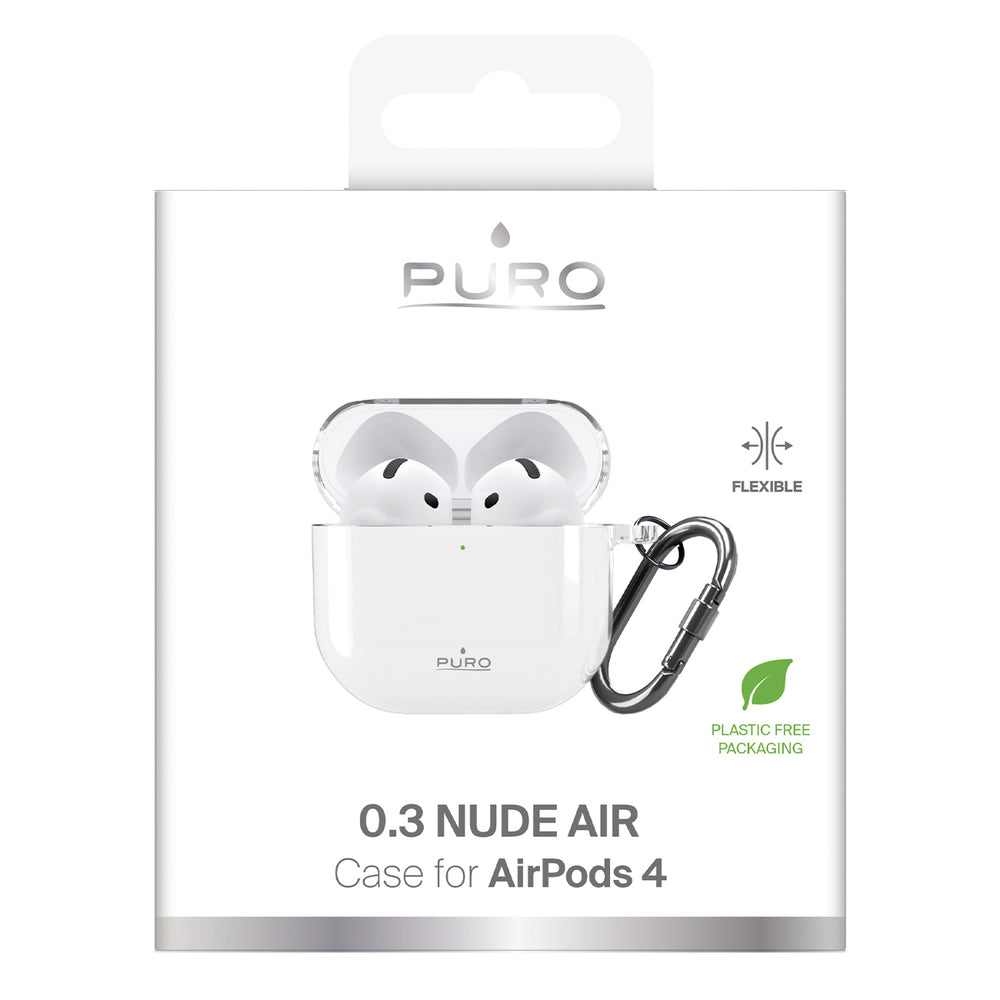 Puro 0.3 Nude Case for AirPods 4 - Transparent_6