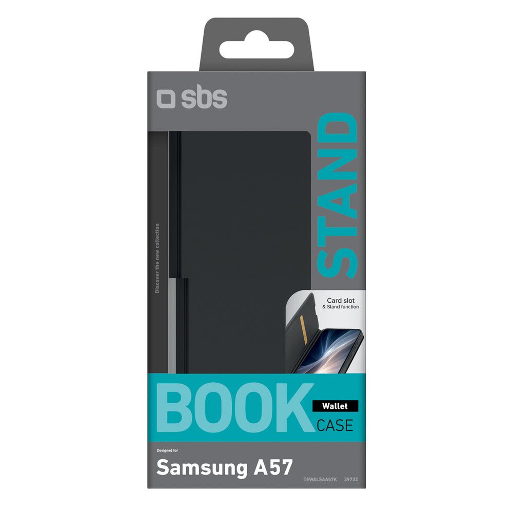SBS Wallet Smooth Case for Samsung Galaxy A57 with Flip - Black_1