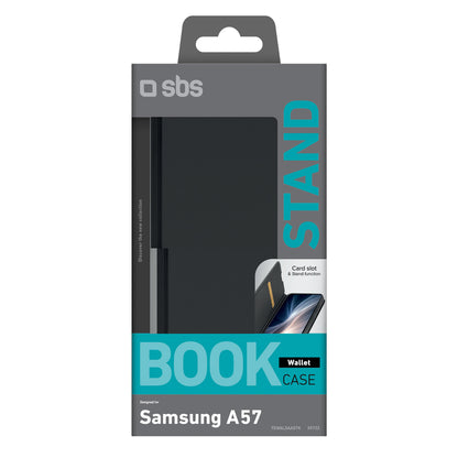 SBS Wallet Smooth Case for Samsung Galaxy A57 with Flip - Black_1