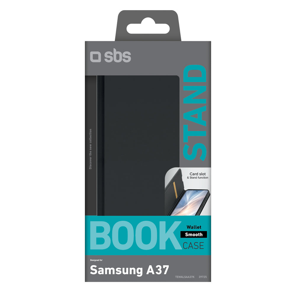 SBS Wallet Smooth Case for Samsung Galaxy A37 with Flip - Black_1