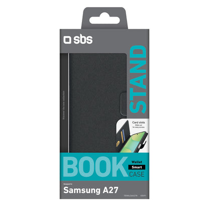 SBS Wallet Smooth Case for Samsung Galaxy A27 with Flip - Black_1