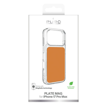 Puro Plate Mag Case for iPhone 17 Pro Max Compatible with MagSafe - Orange_1