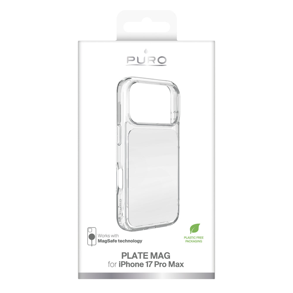 Puro Plate Mag Case for iPhone 17 Pro Max Compatible with MagSafe - White_1