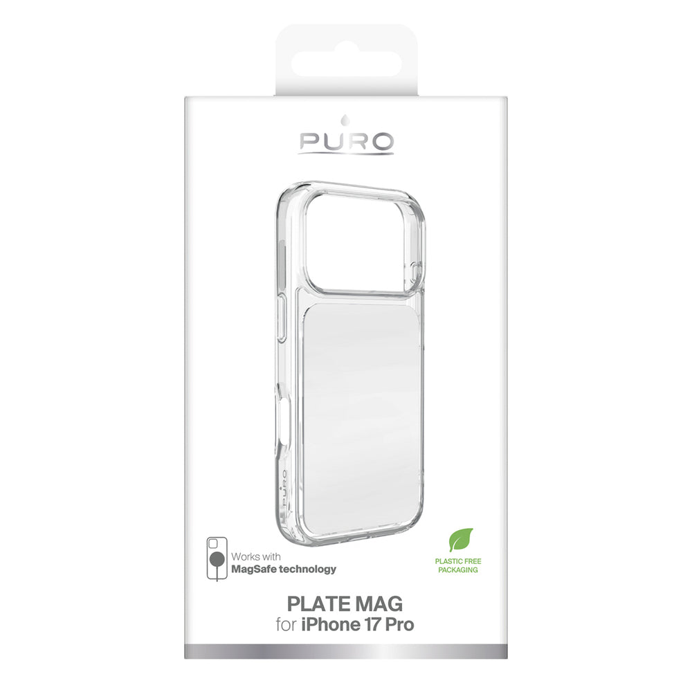 Puro Plate Mag Case for iPhone 17 Pro Compatible with MagSafe - White_1