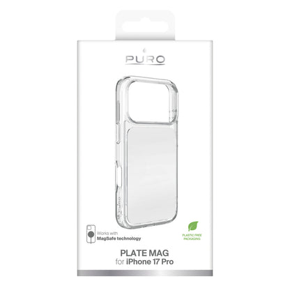 Puro Plate Mag Case for iPhone 17 Pro Compatible with MagSafe - White_1