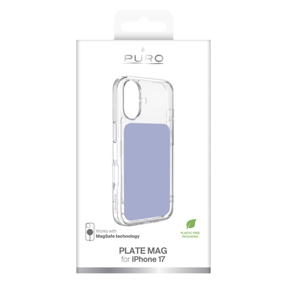 Puro Plate Mag Case for iPhone 17 Compatible with MagSafe - Purple_1