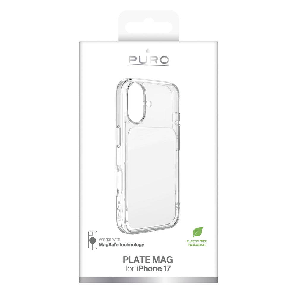 Puro Plate Mag Case for iPhone 17 Compatible with MagSafe - White_1