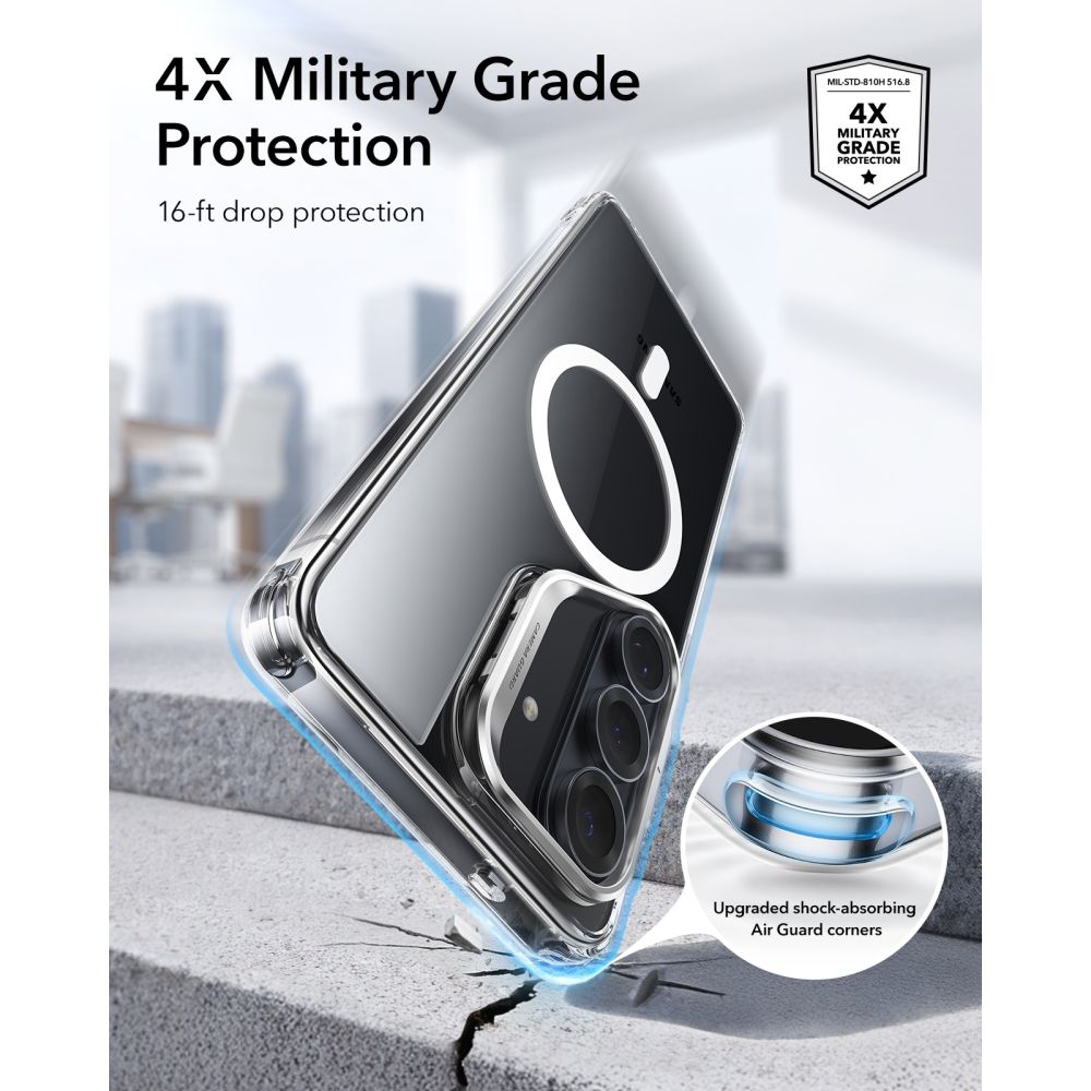 ESR Classic Hybrid Kickstand MagSafe Case for Samsung Galaxy S26 - Transparent_4