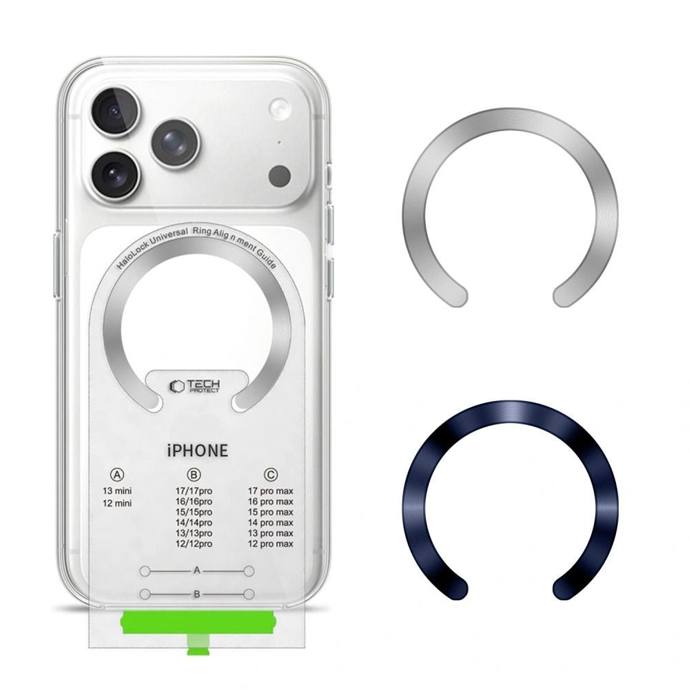 Tech-Protect MMP-210 MagSafe 2-Pack Magnetic Ring - Silver / Navy Blue_0
