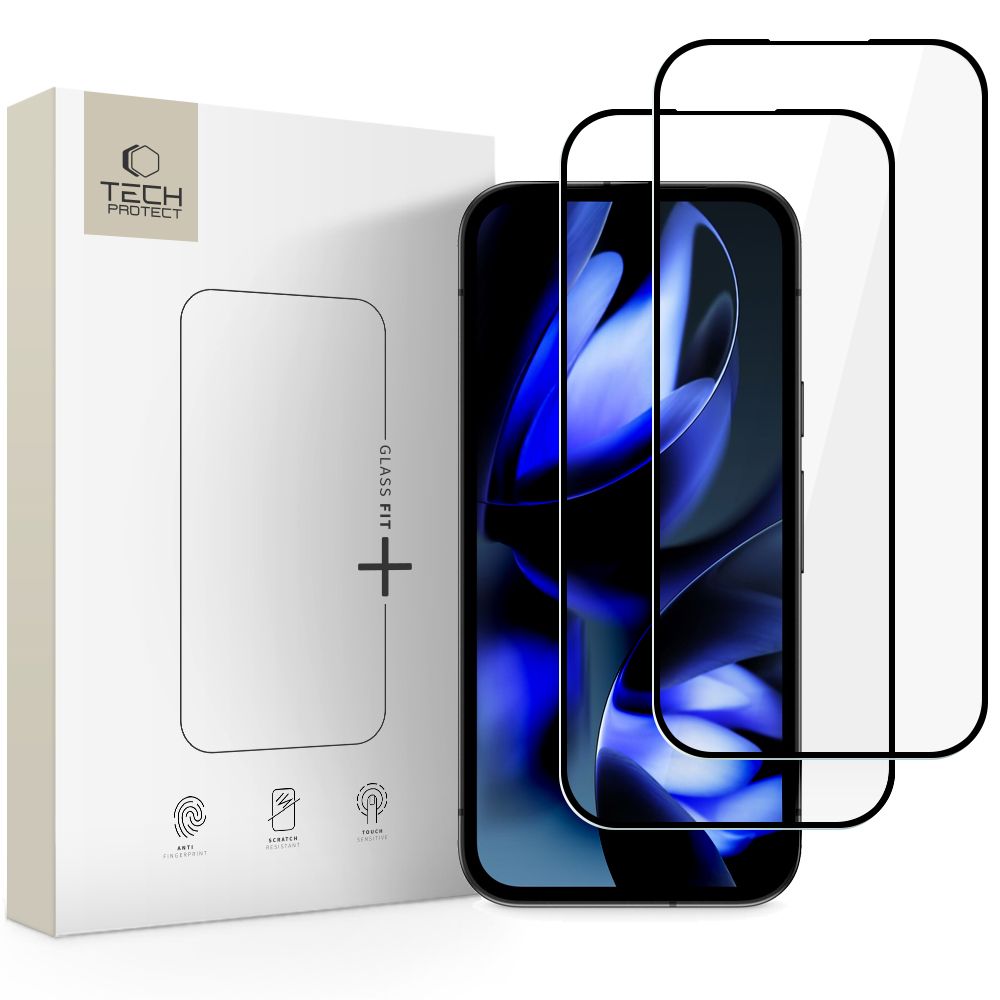 Tech-Protect Glass Fit+ 2-Pack Tempered Glass for Google Pixel 9A / 20A - Black_0