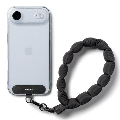 Ringke Holder &amp; Puffer Hand Strap Phone Lanyard - Black_0