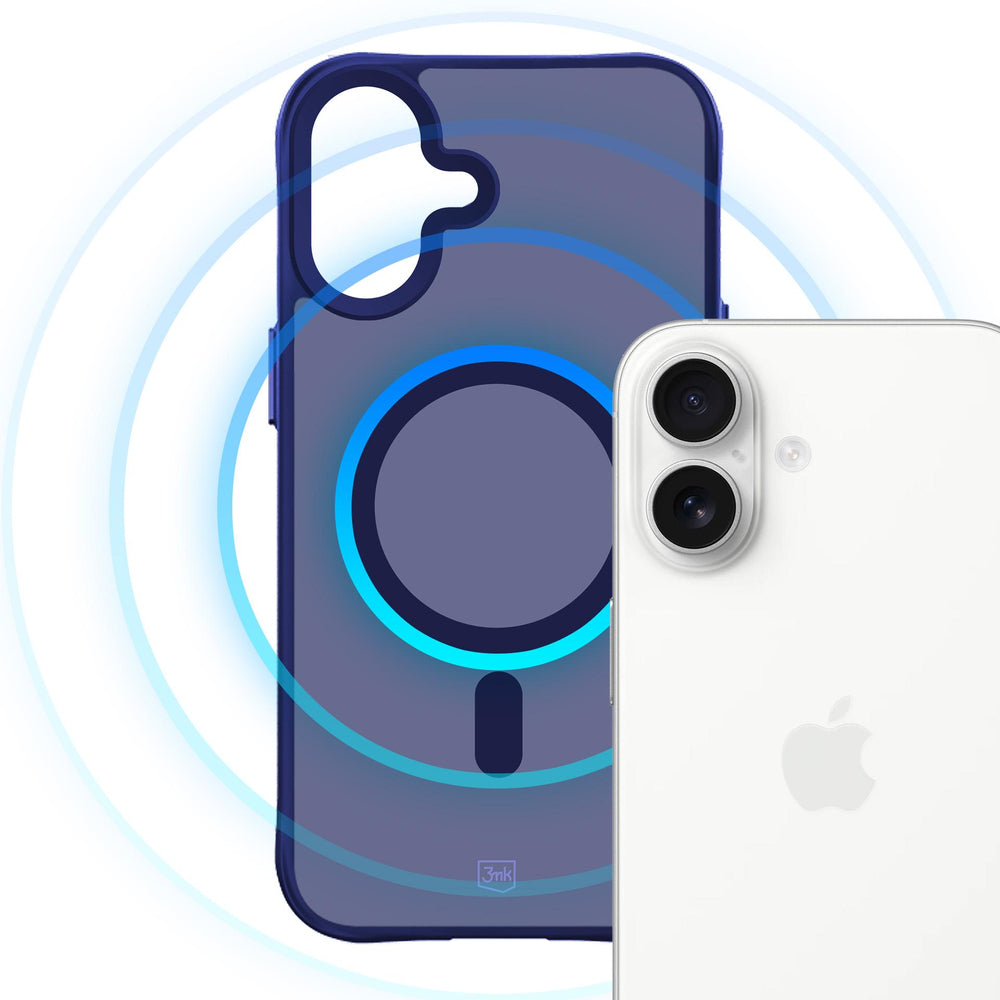 3mk Smoke MagCase for iPhone 16 - Blue-Translucent_2