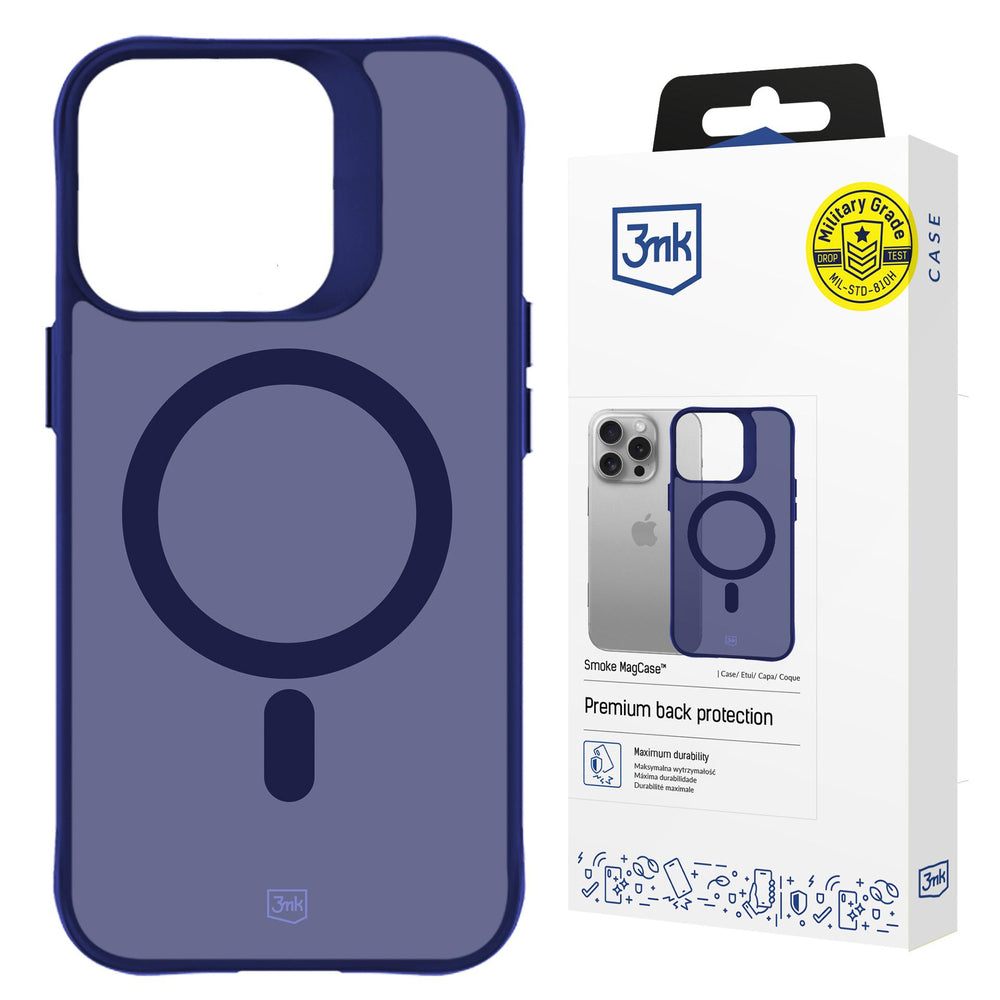 3mk Smoke MagCase for iPhone 16 Pro - Blue-Translucent_0