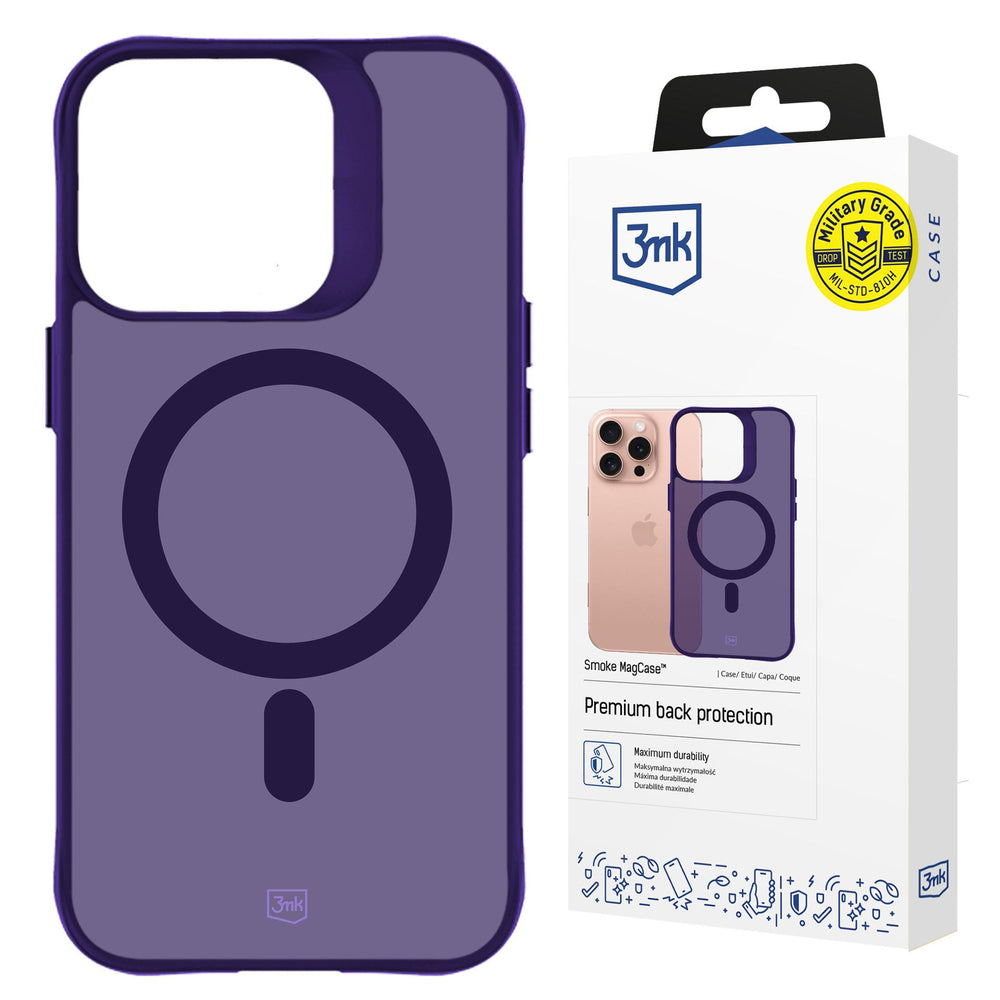3mk Smoke MagCase for iPhone 16 Pro Max - Purple-Translucent_0