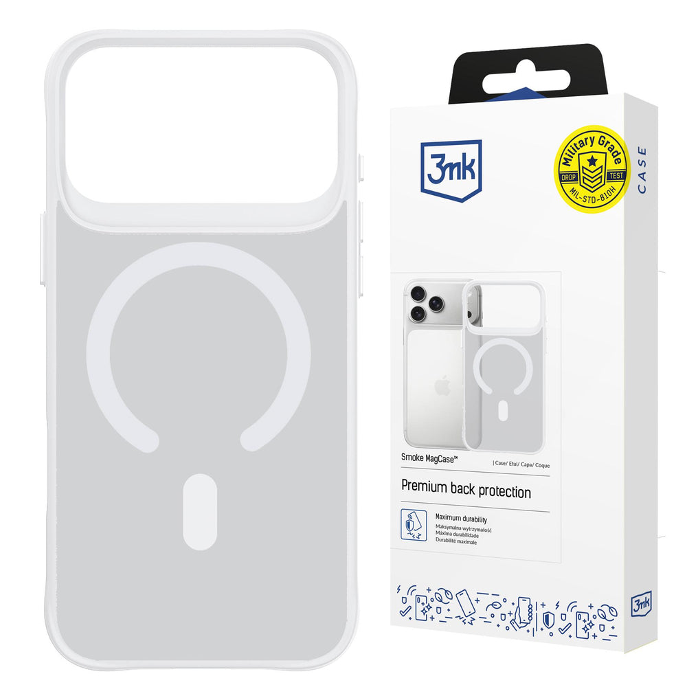 3mk Smoke MagCase for iPhone 17 Pro - White-Translucent_0