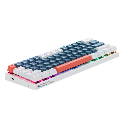 Machenike K500-B61 Wired Mechanical Gaming Keyboard with Backlight Brown Switch - Blue and White_2