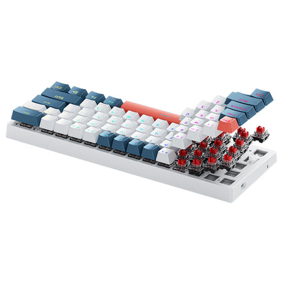 Machenike K500-B61 Wired Mechanical Gaming Keyboard with Backlight, Red Switch - White and Blue_2