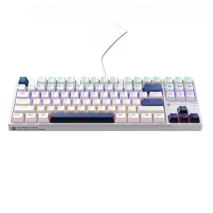 Machenike K500B-B87 Wired Mechanical Gaming Keyboard with Backlight, Red Switch - White_0