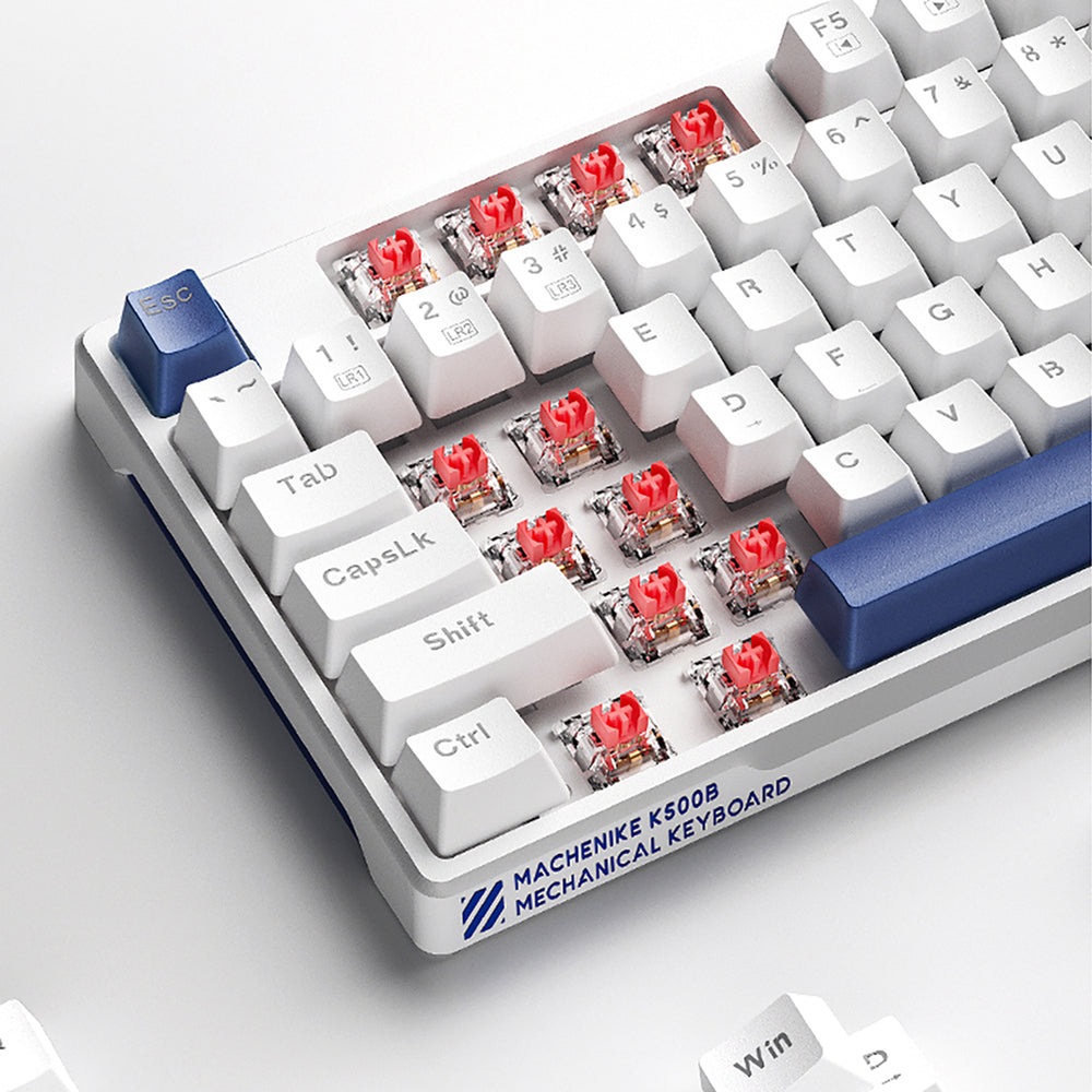 Machenike K500B-B87 Wired Mechanical Gaming Keyboard with Backlight, Red Switch - White_10