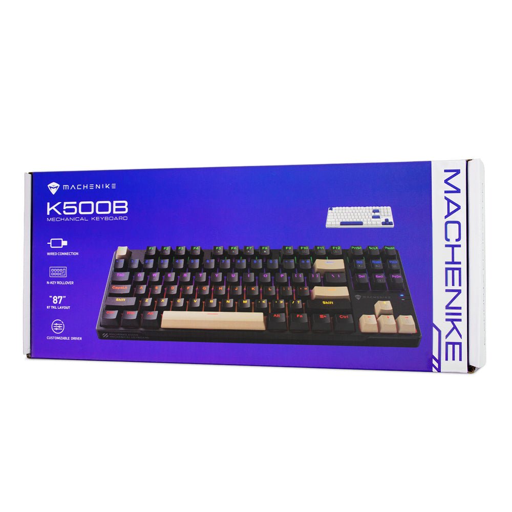 Machenike K500B-B87 Wired Mechanical Gaming Keyboard with Backlight, Red Switch - White_6
