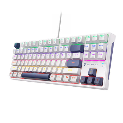 Machenike K500B-B87 Wired Mechanical Gaming Keyboard with Backlight, Red Switch - White_3