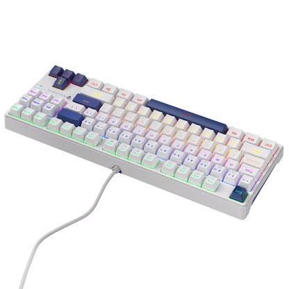 Machenike K500B-B87 Wired Mechanical Gaming Keyboard with Backlight, Red Switch - White_4
