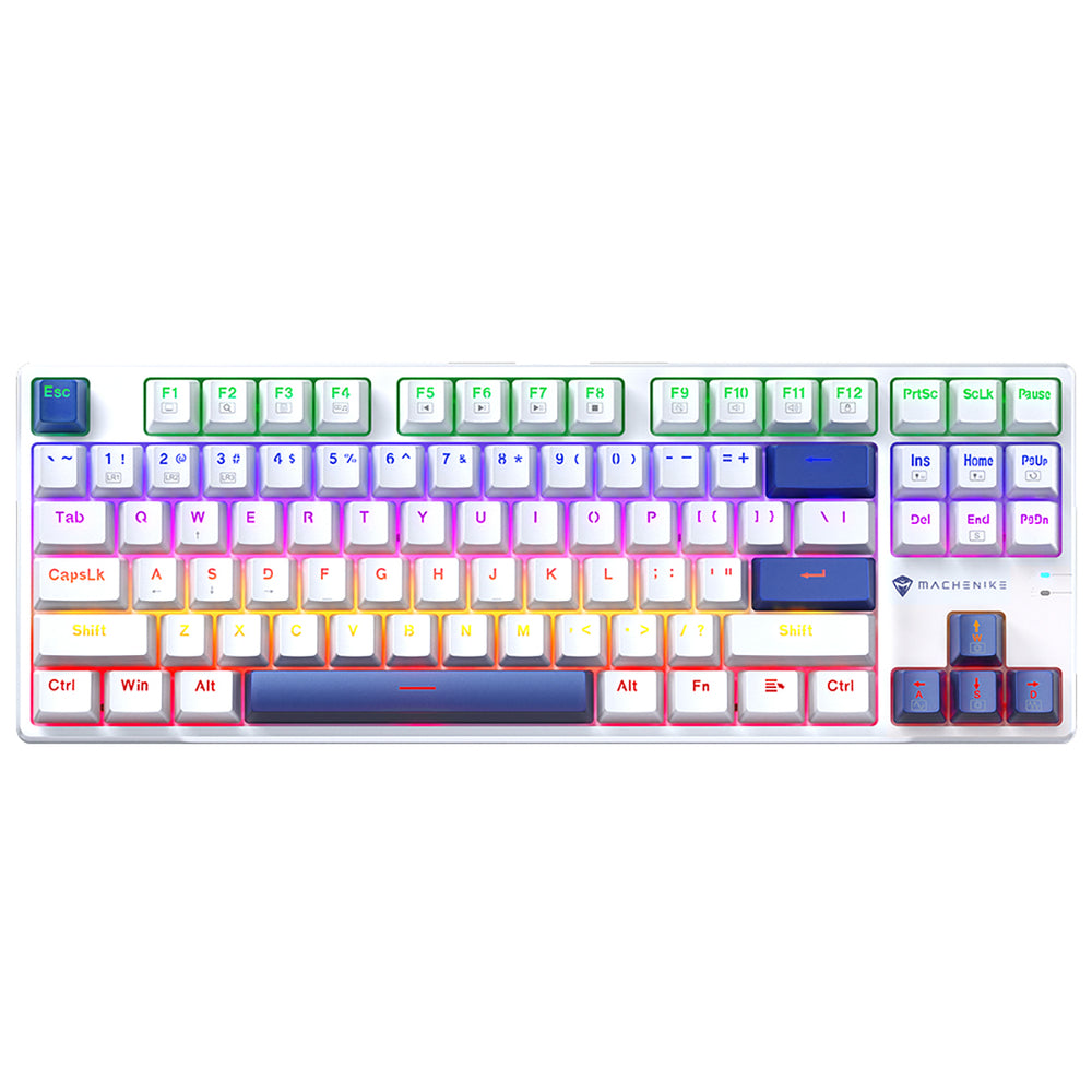 Machenike K500B-B87 Wired Mechanical Gaming Keyboard with Backlight, Red Switch - White_5