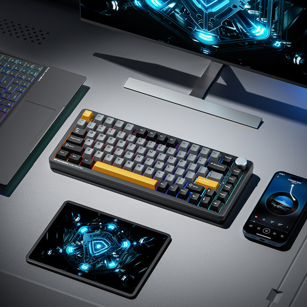 Machenike K600-B82W Wireless Mechanical Backlit Gaming Keyboard GR Silver Switch - Black_5