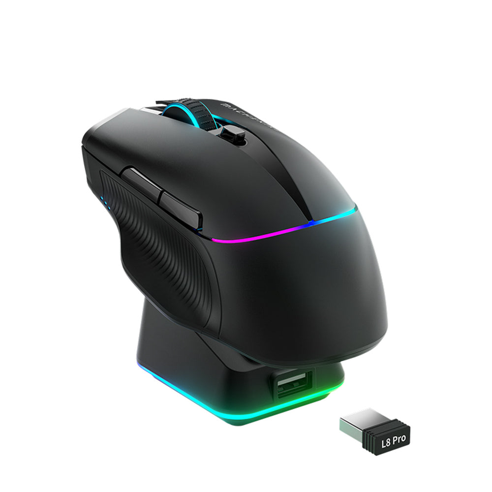 Machenike L8 Pro Wireless Gaming Mouse with Charging Station - Black_0