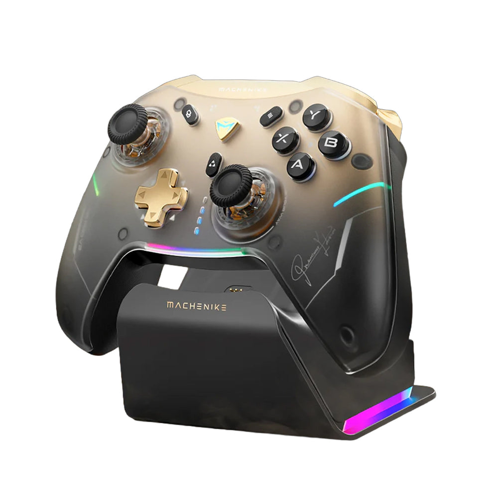 Machenike G5Pro Premium Edition Wireless Game Controller with Charging Station - Black and Gold_0