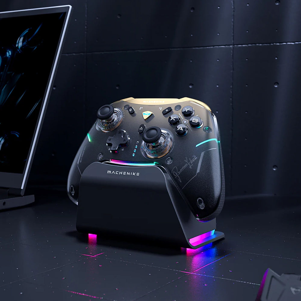 Machenike G5Pro Premium Edition Wireless Game Controller with Charging Station - Black and Gold_6