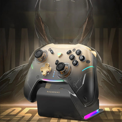 Machenike G5Pro Premium Edition Wireless Game Controller with Charging Station - Black and Gold_7