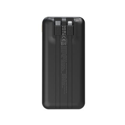 Wozinsky WFC-15B 20000mAh 22.5W PD20W Powerbank with Built-in Lightning and USB-C Cables - Black_3