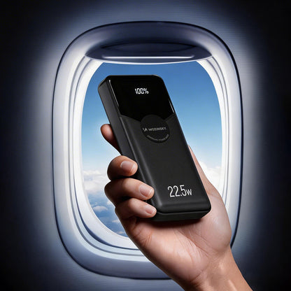 Wozinsky WFC-15B 20000mAh 22.5W PD20W Powerbank with Built-in Lightning and USB-C Cables - Black_7