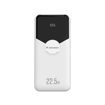 Wozinsky WFC-15W 20000mAh 22.5W PD20W Powerbank with Built-in Lightning and USB-C Cables - White_1
