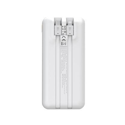 Wozinsky WFC-15W 20000mAh 22.5W PD20W Powerbank with Built-in Lightning and USB-C Cables - White_3