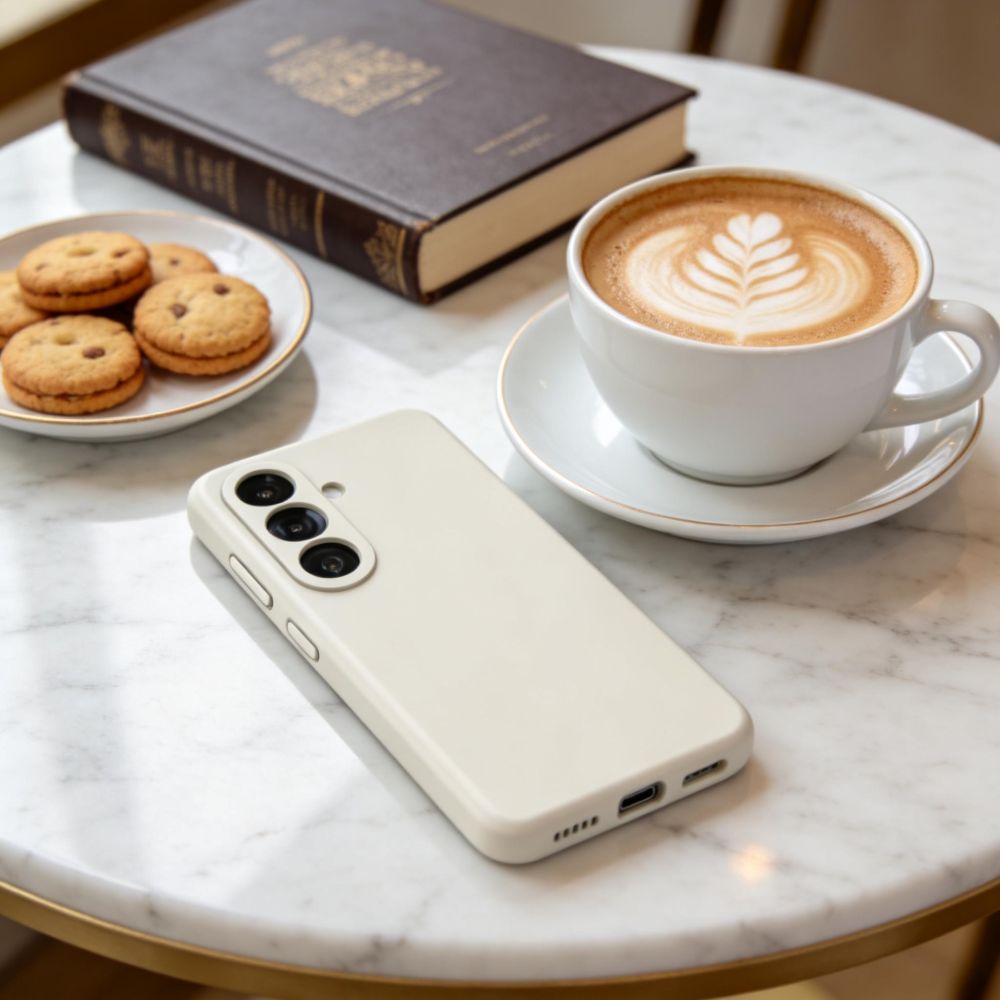 Tech-Protect Silicone MagSafe Case for Samsung Galaxy S26 - Beige_4