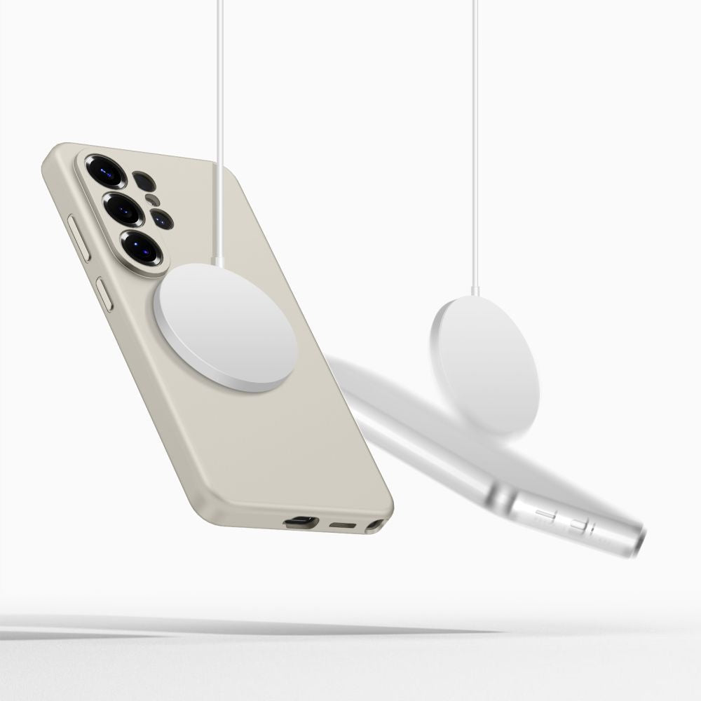 Tech-Protect Silicone MagSafe Case for Samsung Galaxy S26 Ultra - Beige_3