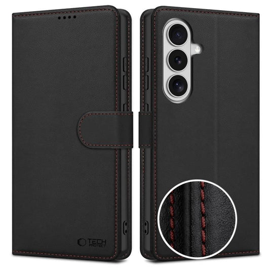 Tech-Protect Wallet Case for Samsung Galaxy S26 - Black and Red_0